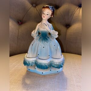 Vintage 50s CHADWICK Porcelain Figural Lipstick Holder